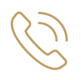 Telephone receiver icon with sound waves
