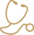 Stethoscope icon representing diagnostics or remote health monitoring