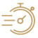 Stopwatch icon with motion lines representing speed or urgency